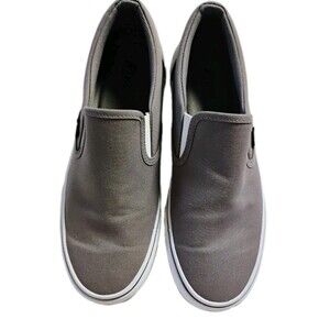 Rival Mens Gray‎ Slip-On Canvas Shoes Size 10